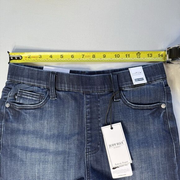 Judy Blue Pull On Shorts Medium Dolphin Hem Elastic High Waist Stretch JB150199 - Picture 7 of 13